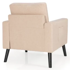 Costway Set Of 2 Accent Armchairs Upholstered Single Sofa Chairs W/ 2-Side Pockets -Baxton Studio Shop GUEST 973d394d 6245 4257 bf64 c6d8102cec0e