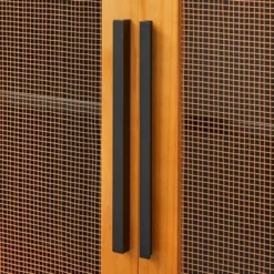 Loma Two-Tone Buffet Cabinet Black/Natural/Brown - Lifestorey -Baxton Studio Shop GUEST 973fb86b abac 461e a8ff abf4185658c4