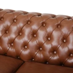 Silverdale Traditional Chesterfield Loveseat Cognac Brown/Dark Brown - Christopher Knight Home 8 Silverdale Traditional Chesterfield Loveseat Cognac Brown/Dark Brown - Christopher Knight Home -Baxton Studio Shop GUEST 9742b393 85d0 4ca6 be1a f023079f2384