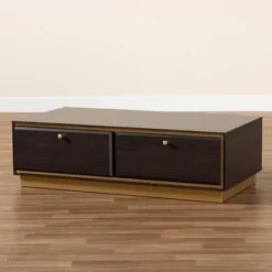 Cormac Wood And Metal 2 Drawer Coffee Table - Baxton Studio -Baxton Studio Shop GUEST 97654cbf d822 4664 827e 4f9d915d03aa