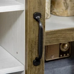 HOMCOM TV Cabinet, Farmhouse TV Stand For 55 Inch TV, Entertainment Center With Adjustable Shelves And Doors For Living Room, White 9 HOMCOM TV Cabinet, Farmhouse TV Stand For 55 Inch TV, Entertainment Center With Adjustable Shelves And Doors For Living Room, White -Baxton Studio Shop GUEST 976b56a5 0ae4 4b8d ae1d 4cc145c562d0