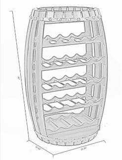Vintiquewise Rustic Barrel Shaped Wooden Wine Rack For 23 Bottles 10 Vintiquewise Rustic Barrel Shaped Wooden Wine Rack For 23 Bottles -Baxton Studio Shop GUEST 97b0fb99 2740 4932 98d7 83a190b0ab5c