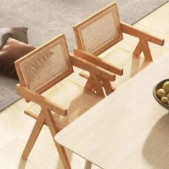 Costway Set Of 2 Rattan Accent Chairs Mid Century Dining Armchair Bamboo Frame Kitchen 14 Costway Set Of 2 Rattan Accent Chairs Mid Century Dining Armchair Bamboo Frame Kitchen -Baxton Studio Shop GUEST 97e894de 27c2 488a 8715 dfce87c80539