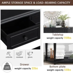 Retro Circular Curved Design Wooden Console Table With Open Style Shelf And Two Top Drawers-ModernLuxe 17 Retro Circular Curved Design Wooden Console Table With Open Style Shelf And Two Top Drawers-ModernLuxe -Baxton Studio Shop GUEST 9809a28c 7830 4c43 8625 cb858209c77a