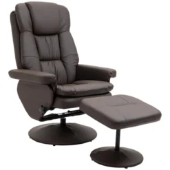 HOMCOM Recliner And Ottoman With Wrapped Base, Swivel PU Leather Reclining Chair With Footrest For Living Room, Bedroom And Office 9 HOMCOM Recliner And Ottoman With Wrapped Base, Swivel PU Leather Reclining Chair With Footrest For Living Room, Bedroom And Office -Baxton Studio Shop GUEST 98221184 700b 464b 85ae c3f5099e772a