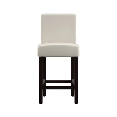 Set Of 2 24" Vermont Faux Leather Counter Height Barstool White - Inspire Q 2 Set Of 2 24" Vermont Faux Leather Counter Height Barstool White - Inspire Q - Image 2