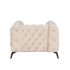 Modern Velvet Upholstered Accent Sofa Chair With Button Tufted Back-ModernLuxe -Baxton Studio Shop GUEST 983b547f df1e 4b9a ad02 b39201b1e12b