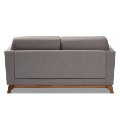 Baxton Studio Sava Fabric Upholstered Walnut Wood 2 Seater Loveseat Gray - BaxtonStudio 13 Baxton Studio Sava Fabric Upholstered Walnut Wood 2 Seater Loveseat Gray - BaxtonStudio -Baxton Studio Shop GUEST 98593054 8b1b 4704 9a5e 46163c5b8eff