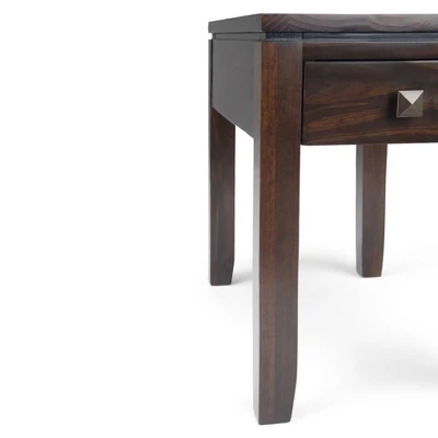 14" Essex Narrow Side Table Mahogany Brown - WyndenHall 5 14" Essex Narrow Side Table Mahogany Brown - WyndenHall - Image 5