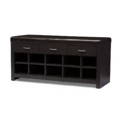 Espresso Finished Entryway Bench Dark Brown - Baxton Studio -Baxton Studio Shop GUEST 989f43e8 1b3e 4622 afe7 2dd7bd11c737