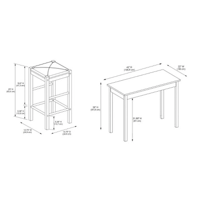 5pc Lancer Faux Marble Tavern Set - Linon 16 5pc Lancer Faux Marble Tavern Set - Linon - Image 16
