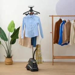 True & Tidy SX3 Industrial Garment Steamer With 3 Steam Settings And On/Off Pedal Black: 1800W, 90 Min Steam, 3L Tank -Baxton Studio Shop GUEST 98ed384d e899 4bf4 a16b d0fd1322e1f3