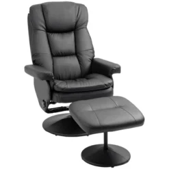 HOMCOM Recliner And Ottoman With Wrapped Base, Swivel PU Leather Reclining Chair With Footrest For Living Room, Bedroom And Office 13 HOMCOM Recliner And Ottoman With Wrapped Base, Swivel PU Leather Reclining Chair With Footrest For Living Room, Bedroom And Office -Baxton Studio Shop GUEST 9904f576 5edd 462f 941f 617745ecabc3
