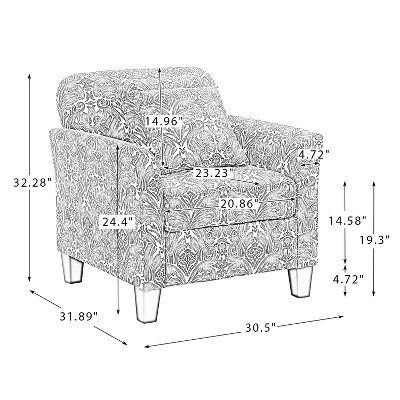 Hilda Mid Century Living Room And Bedroom Armchair With Pillows | ARTFUL LIVING DESIGN 9 Hilda Mid Century Living Room And Bedroom Armchair With Pillows | ARTFUL LIVING DESIGN - Image 9