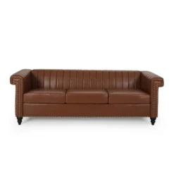 Drury Contemporary Channel Stitch 3 Seater Sofa With Nailhead Trim - Christopher Knight Home 21 Drury Contemporary Channel Stitch 3 Seater Sofa With Nailhead Trim - Christopher Knight Home -Baxton Studio Shop GUEST 994f811a f178 4b8a b2cd d48efbfa4344