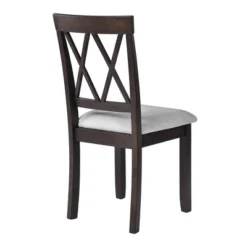 Foldable Dining Table Set For Small Space, 5 Pcs Set Farmhouse Style, Small Kitchen Table Set With Drop Leaf And 4 Dining Upholstered Chairs, Black 29 Foldable Dining Table Set For Small Space, 5 Pcs Set Farmhouse Style, Small Kitchen Table Set With Drop Leaf And 4 Dining Upholstered Chairs, Black -Baxton Studio Shop GUEST 99bb37b7 c9c0 4a21 9ffa 382d5f43f606