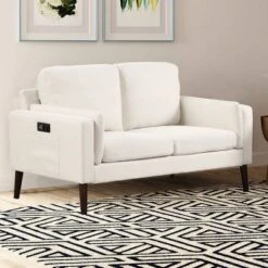 Nathan Stationary Loveseat - Lifestyle Solutions -Baxton Studio Shop GUEST 9a433ba1 1fb8 4a50 a148 007064ffb377