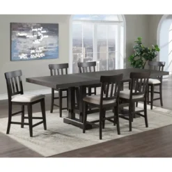 7pc Napa Counter Height Dining Set Dusky Cedar - Steve Silver Co.