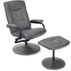 Costway 360° Swivel Recliner Chair PVC Leather Lounge Accent Armchair W/ Ottoman BrownBlackGrey 19 Costway 360° Swivel Recliner Chair PVC Leather Lounge Accent Armchair W/ Ottoman BrownBlackGrey -Baxton Studio Shop GUEST 9aae47c5 dc35 4aeb 8ee0 12643c20b482