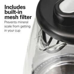 Hamilton Beach 1.7L Illuminated Glass Kettle - 40869: Electric Water Boiler, Overheat Protection, Cordless, LED Indicator -Baxton Studio Shop GUEST 9aca14ef 24c8 4084 9e31 53163865cac3