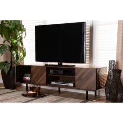 Berit Wood TV Stand For TVs Up To 70" Walnut - Baxton Studio -Baxton Studio Shop GUEST 9c61ee5a dd9b 44e6 ad2d ac9abcf59e8a