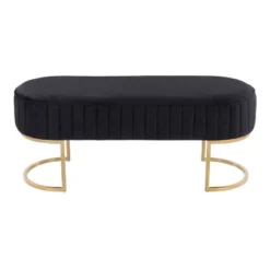 41" Demi Glam Pleated Bench - LumiSource -Baxton Studio Shop GUEST 9cbc4f2b 9ff6 4250 9a5c ea77a0a33c59
