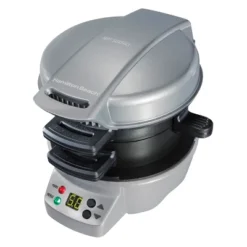 Hamilton Beach Breakfast Sandwich Maker With Timer - Dark Gray - 25478: Nonstick, Cool Touch Handle, 600W, Dishwasher-Safe
