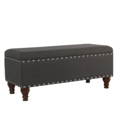 Large Storage Bench With Nailhead Trim - HomePop -Baxton Studio Shop GUEST 9cfc4aa3 ffae 4415 844e 9c6d225b74b2