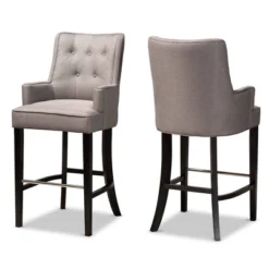 2pc Aldon Upholstered And Wood Bar Stool Set - Baxton Studio -Baxton Studio Shop GUEST 9d0aca57 86a7 4af1 b237 88c99d695c06