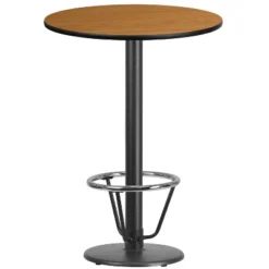 Emma And Oliver 30" Round Laminate Bar Table With 18" Round Foot Ring Base -Baxton Studio Shop GUEST 9d1e3230 bed2 4932 b19c a7449dcade41