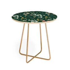 Round Emanuela Carratoni Meadow Flowers Theme Side Table - Deny Designs -Baxton Studio Shop GUEST 9d2c5aa0 8f67 4902 8ae2 08105842bf02