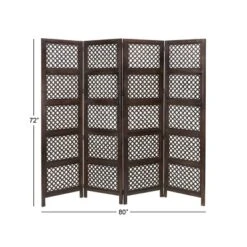 Traditional Wood Rectangle Room Divider Screen Brown - Olivia & May -Baxton Studio Shop GUEST 9d3aa33b 26fa 4ead b999 269c0458e8d3