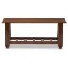 Larissa Modern Classic Mission Style Living Room Occasional Coffee Table - Cherry Brown - Baxton Studio