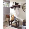 Shaker Cottage Tray Shelf Coat Hook With Bench Set - Alaterre Furniture