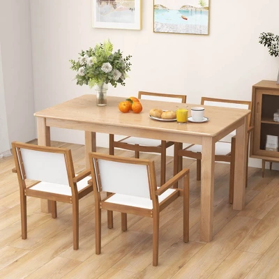 Costway Stackable Dining Chair Set Of 2/4 With Wear-resistant Fabric & Breathable Backrest 4 Costway Stackable Dining Chair Set Of 2/4 With Wear-resistant Fabric & Breathable Backrest - Image 4