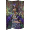 6' Tall Double Sided Works Of Monet Canvas Room Divider - Oriental Furniture