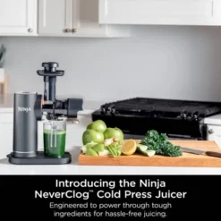 Ninja NeverClog Cold Press Juicer Powerful Slow Juicer With Total Pulp Control Easy To Clean - JC151: Juicer Machine, Dishwasher-Safe, BPA-Free