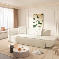 MYINDA 3-in-1 Convertible Sofa Bed, Deep Seat Couch - 3-Seater Sofa, Sparkling Chenille Chaise Lounge For Living Room, Studio,Office 23 MYINDA 3-in-1 Convertible Sofa Bed, Deep Seat Couch - 3-Seater Sofa, Sparkling Chenille Chaise Lounge For Living Room, Studio,Office -Baxton Studio Shop GUEST 9ea91309 6bec 41c8 a314 ddb362a4e512