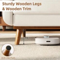 65" Loveseat Sofa, Mid Century Modern Couch Comfy Love Seat Couches, 2 Seater Deep Seat Couch Linen Upholstered Couches For Bedroom Small Space -Baxton Studio Shop GUEST 9ebb88e1 0f00 4fdb a033 c4a4e57de065