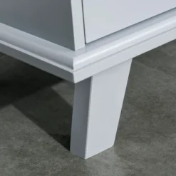 HOMCOM Wood Accent Sideboard Buffet Serveing Storage Cabinet With Fretwork Doors And Elevated Base, Gray 8 HOMCOM Wood Accent Sideboard Buffet Serveing Storage Cabinet With Fretwork Doors And Elevated Base, Gray -Baxton Studio Shop GUEST 9ff4cbde aae6 4d7d 93d3 f94f617cf71b