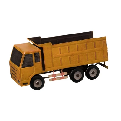 Vintiquewise Decorative Rustic Metal Yellow Single Bottle Truck Wine Holder For Tabletop Or Countertop 2 Vintiquewise Decorative Rustic Metal Yellow Single Bottle Truck Wine Holder For Tabletop Or Countertop - Image 2