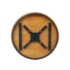 36" Mark Round Top Pedestal Table Black/Cherry - International Concepts -Baxton Studio Shop GUEST a02e2466 524a 4747 ae33 7f3c5d34609a