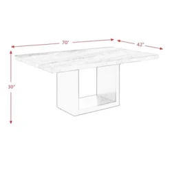 Willow Marble Standard Height Dining Table White - Picket House Furnishings -Baxton Studio Shop GUEST a0682d7a dc0b 4337 acc5 160e8da7cf1c