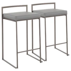 Set Of 2 Fuji Industrial Stackable Counter Height Barstools - LumiSource -Baxton Studio Shop GUEST a0c59bb5 2c9a 47fd 861a 08ab626b3bda