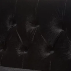 Flax Victorian Style Contemporary Velvet Fabric Upholstered 2 Seater Loveseat Black - Baxton Studio -Baxton Studio Shop GUEST a0e1baff 9f26 440f abcb 5faffd473117