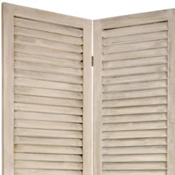 5 1/2 Ft. 6 Panel Tall Classic Venetian Room Divider Burnt White - Oriental Furniture