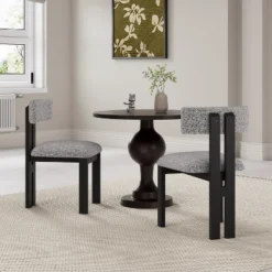 Christopher Knight Home Astura Iron Frame Upholstered Dining Chairs (Set Of 2) -Baxton Studio Shop GUEST a1144c92 73fa 4376 ac22 4ed4679e4997