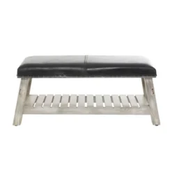 Rustic Wood Bench Black - Olivia & May -Baxton Studio Shop GUEST a13fe5a8 c84b 4970 9db4 61aa84422538