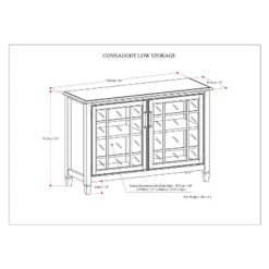 46" Hampshire Solid Wood Low Storage Cabinet Dark Chestnut Brown - WyndenHall -Baxton Studio Shop GUEST a19b5814 6c1f 45ca a19d 5102dab85b28