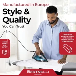 Bartnelli Extra Wide Pro Ironing Board 19x48" Ironing Surface Premium 4 Layer Heat Resistant Cover -Baxton Studio Shop GUEST a1a1238a ee02 4943 91ff bbf666c42cd3